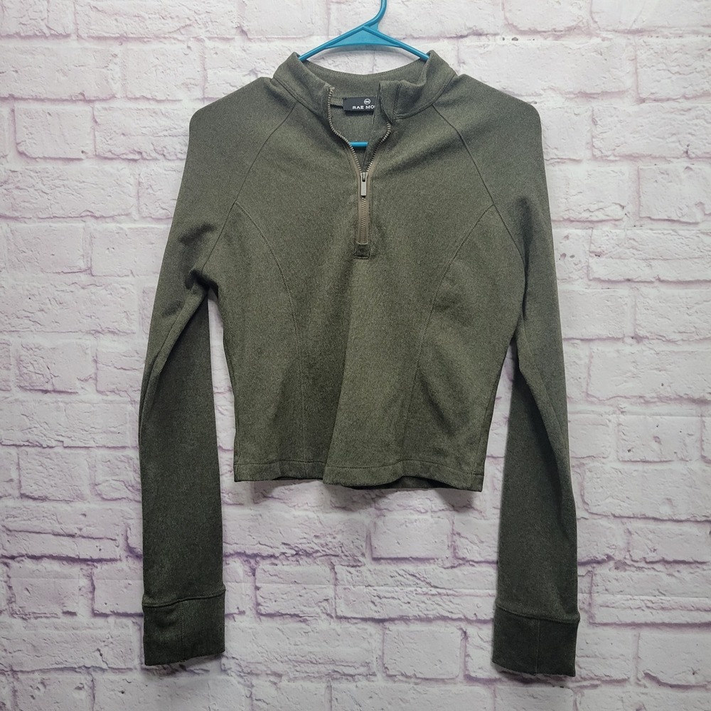 RAE MODE 1/4 Zip Cropped Sweatshirt Womens M Pullover Gorpcore Lounge Activewear